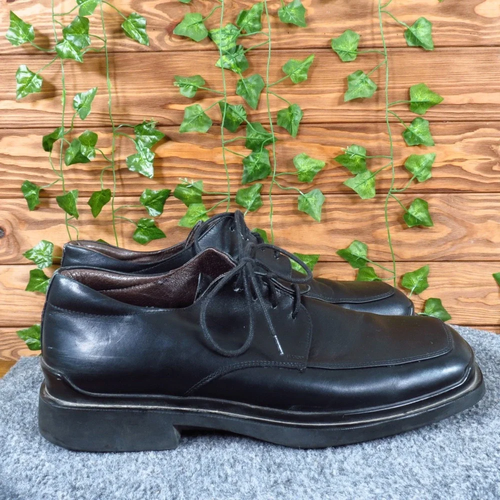 Banana Republic Mens‎ 10 Black Leather Oxford Dress Shoes Comfort Classic Style